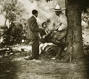 Pancho Villa on his ranch, 1920-23 (b / w photo)