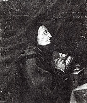 Portrait of Thomas Vicary (d. 1561) (oil on panel) (b / w photo)