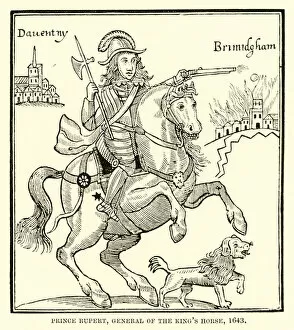 Prince Rupert, general of the kings horse, 1643 (engraving)