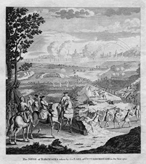 The siege of Barcelona taken by the Earl of Peterborough in the year 1705